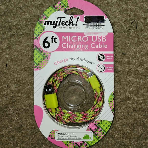 6ft Micro USB Charging Cable - Picture 1 of 3